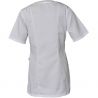 Blouse de travail à manches courtes avec encolure blanc