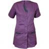 Blouse de travail à manches courtes avec encolure violet