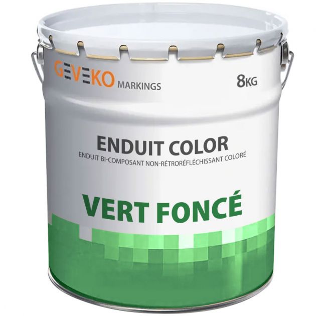 Enduit bi-composant non-rétroréfléchissant coloré 8 kg Vert foncé Enduit bi-composant non-rétroréfléchissant coloré 8 kg Vert foncé