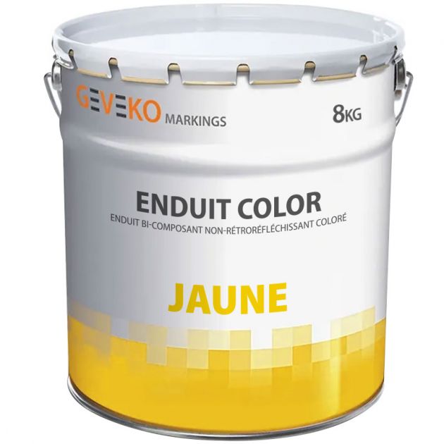 Enduit bi-composant non-rétroréfléchissant coloré 8 kg Jaune Enduit bi-composant non-rétroréfléchissant coloré 8 kg Jaune
