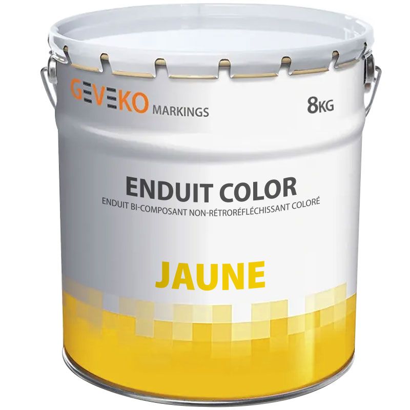 Enduit bi-composant non-rétroréfléchissant coloré 8 kg Jaune Enduit bi-composant non-rétroréfléchissant coloré 8 kg Jaune