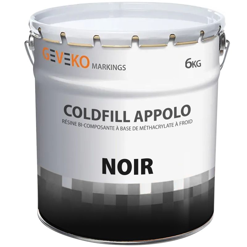 Résine bi-composante réparation enrobé à froid fissures 6 kg Noir