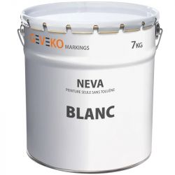 Peinture routière blanche solvantée sans toluène NF 7kg