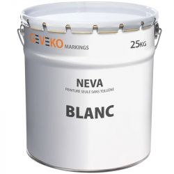 Peinture routière blanche solvantée sans toluène NF 25kg