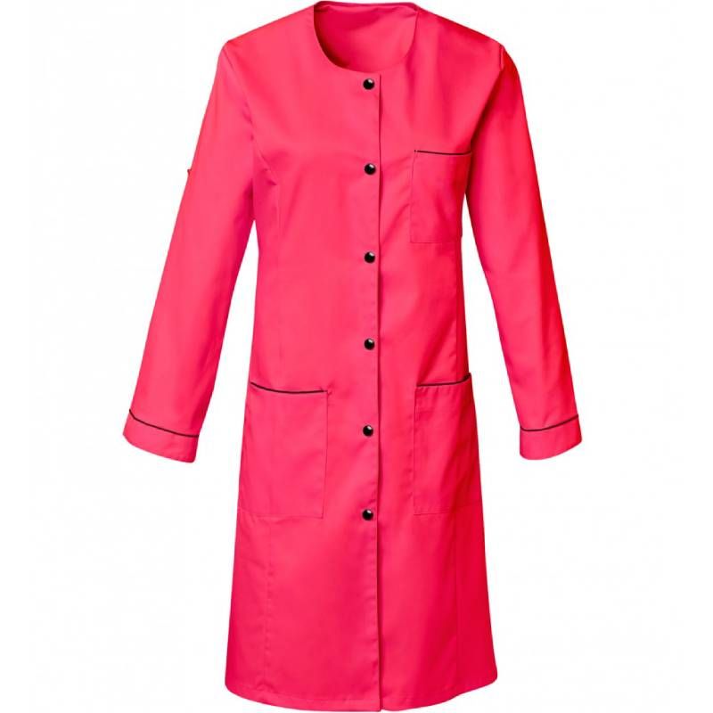 Blouse encolure arrondie avec manche réglable rose