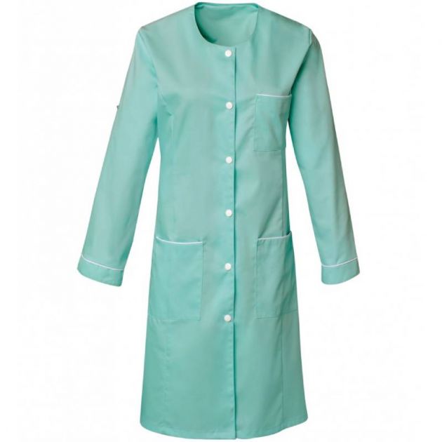 Blouse encolure arrondie avec manche réglable vert
