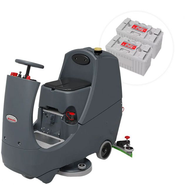 Autolaveuse autoportée à batterie CRL8072 2 batteries