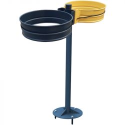 Support sac poubelle sur pied avec platine 2 sacs 80 à 110L