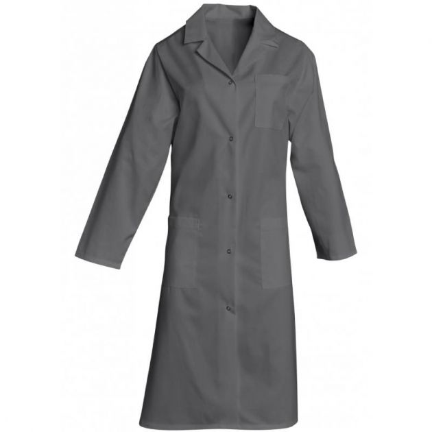 Blouse femme de ménage manches longues en polycoton gris Blouse femme de ménage manches longues en polycoton gris