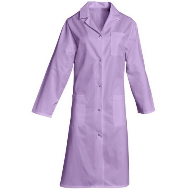 Blouse femme de ménage manches longues en polycoton violet Blouse femme de ménage manches longues en polycoton violet