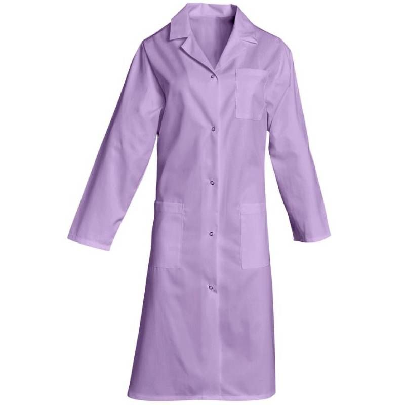 Blouse femme de ménage manches longues en polycoton violet Blouse femme de ménage manches longues en polycoton violet