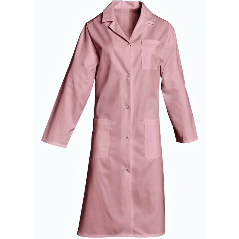 Blouse femme de ménage manches longues en polycoton rose Blouse femme de ménage manches longues en polycoton rose