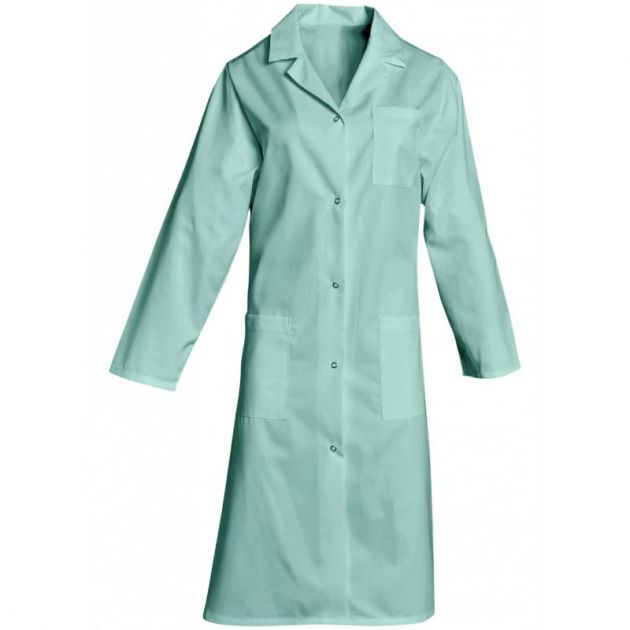 Blouse femme de ménage manches longues en polycoton vert Blouse femme de ménage manches longues en polycoton vert