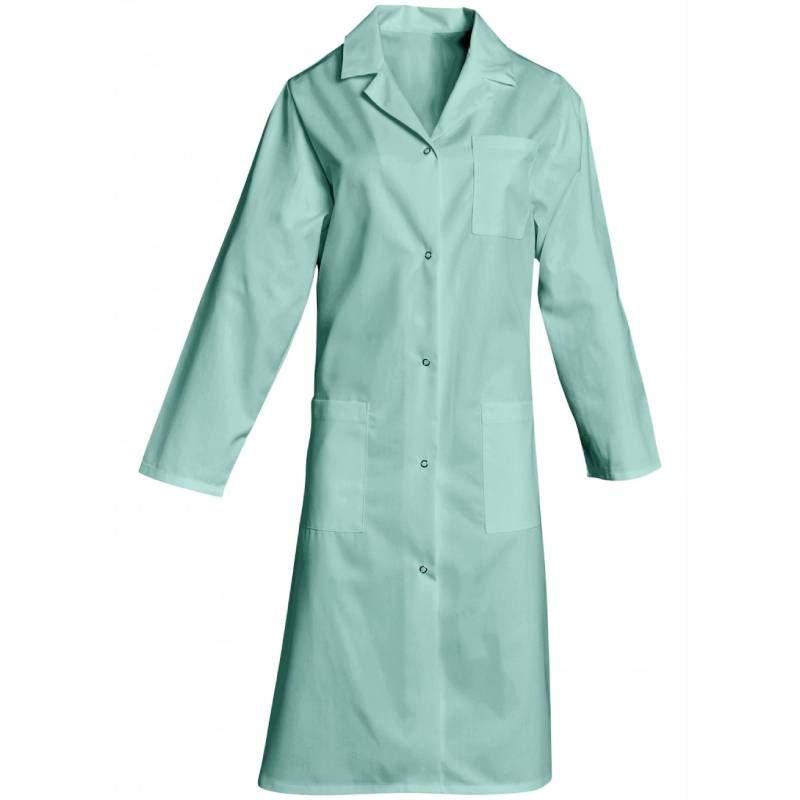 Blouse femme de ménage manches longues en polycoton vert Blouse femme de ménage manches longues en polycoton vert