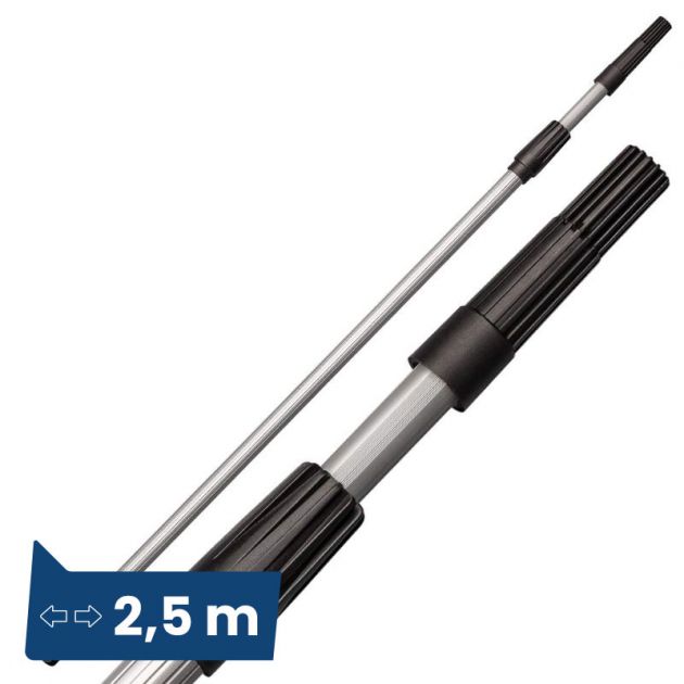 Perche téléscopique aluminium avec embout conique Pulex 2,5m