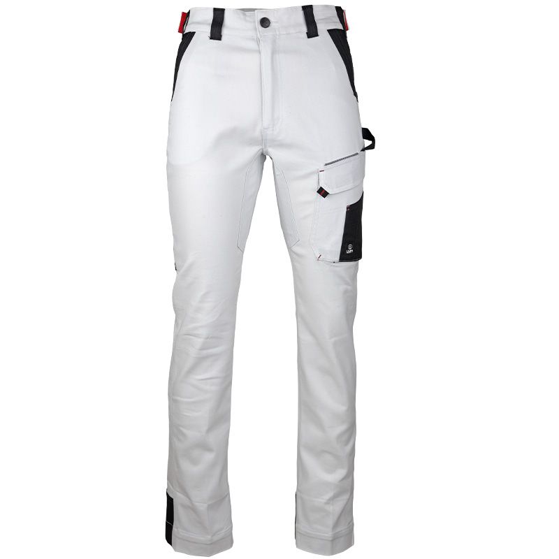 Pantalon stretch multipoche FACE BLANC