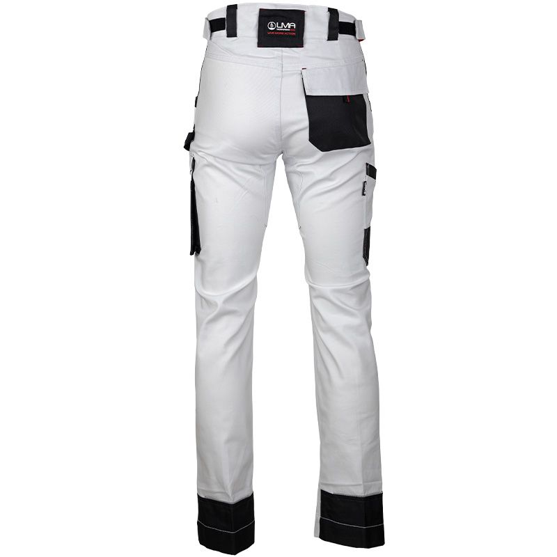 Pantalon stretch multipoche DOS BLANC