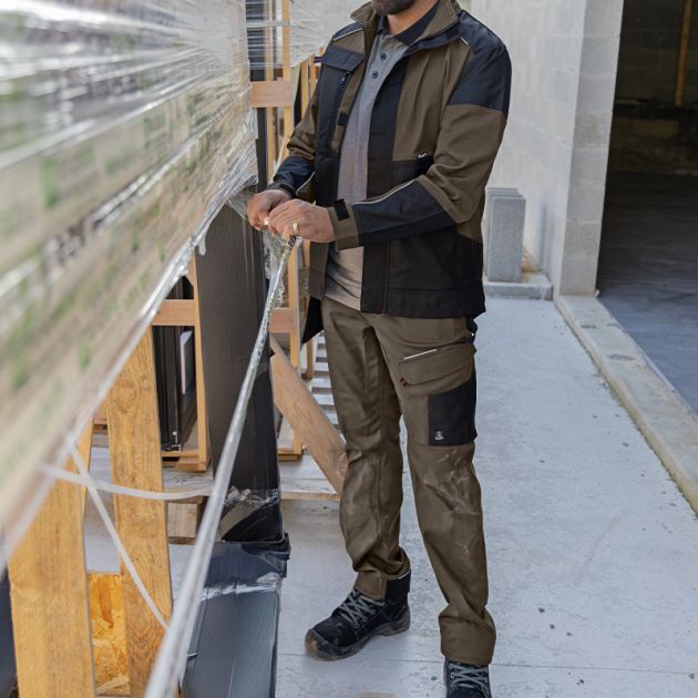 Pantalon stretch multipoche AMBIANCE MARRON