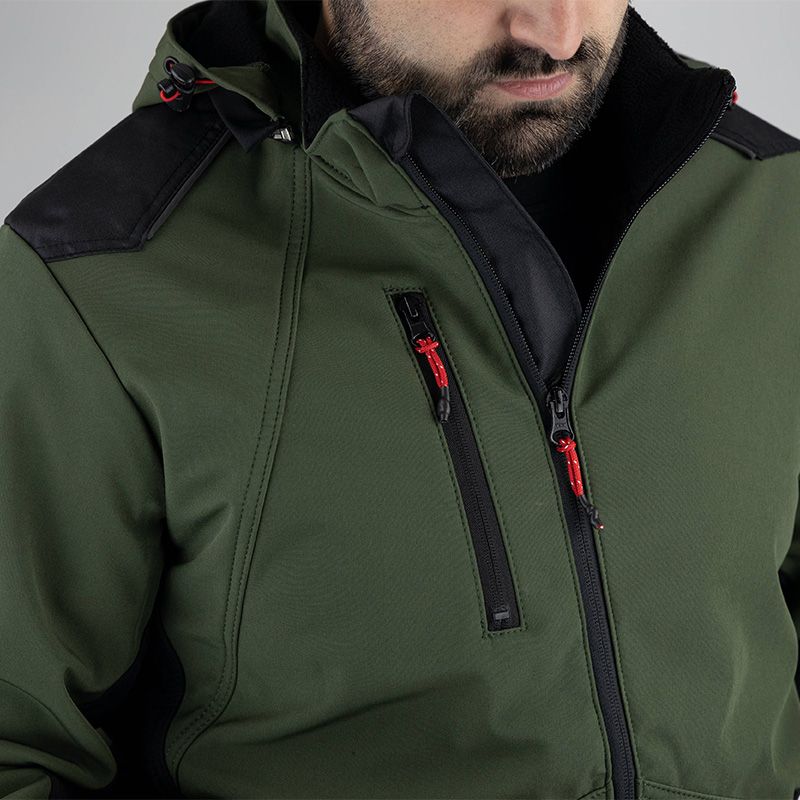 Blouson softshell POCHE KAKI