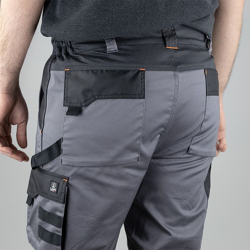 Pantalon bicolore multipoche GRIS ARRIERE
