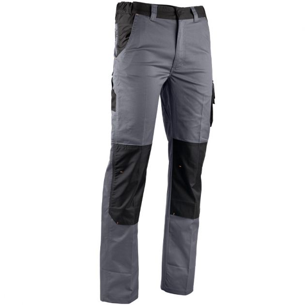 Pantalon bicolore multipoche GRIS QUART