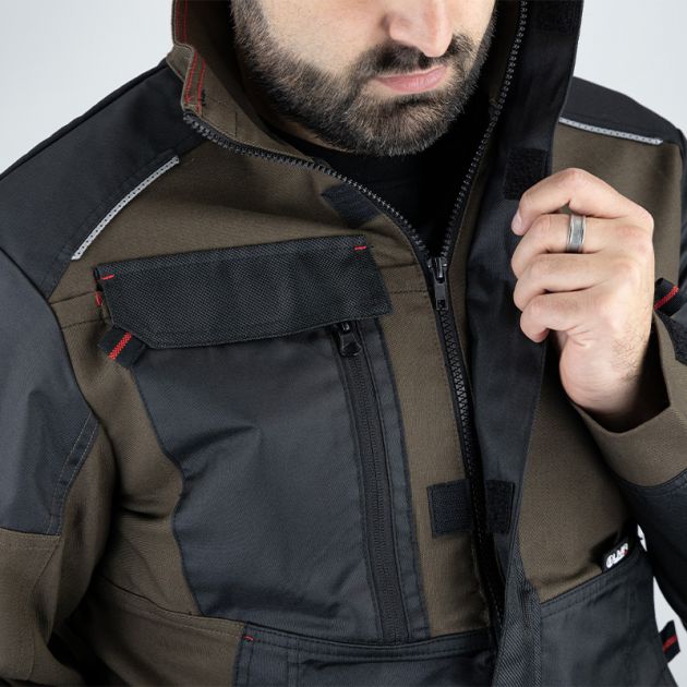 Veste stretch POCHE MARRON