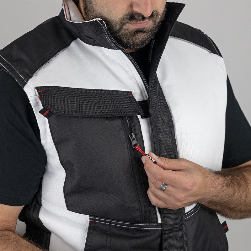 Bodywarmer BLANC POCHE HAUTE