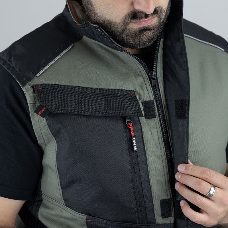 Bodywarmer VERT FERMETURE
