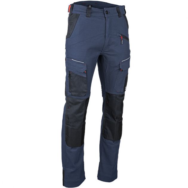 Pantalon stretch bicolore BLEU QUART