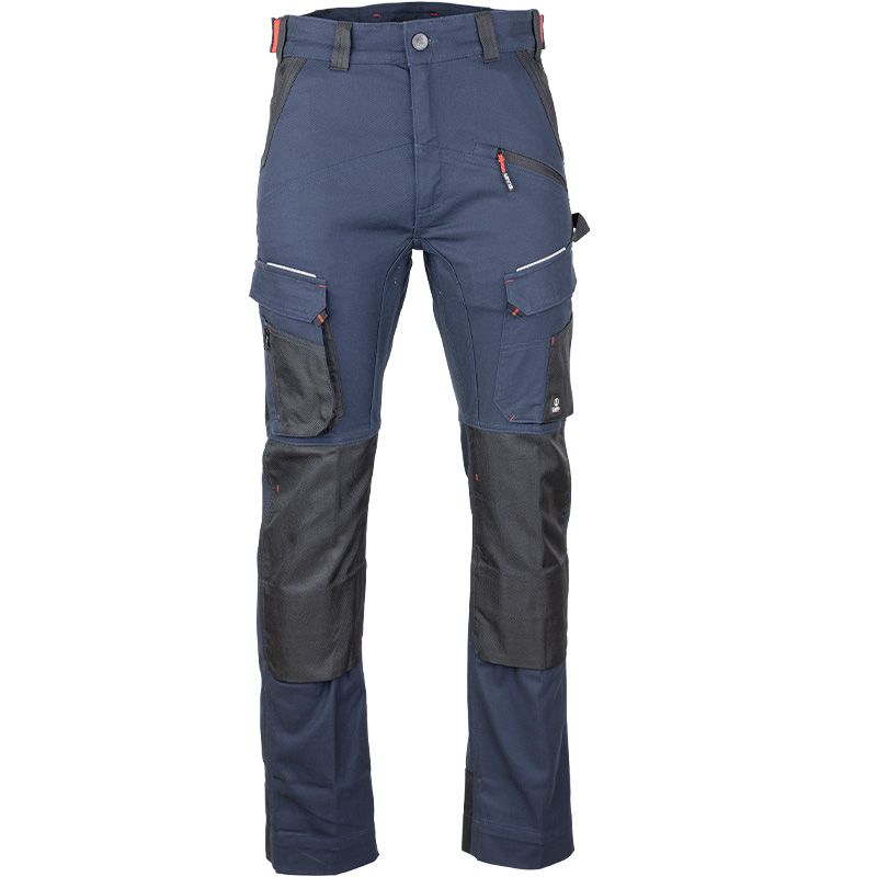 Pantalon stretch bicolore BLEU FACE