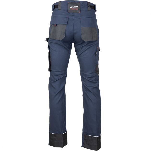 Pantalon stretch bicolore BLEU ARRIERE
