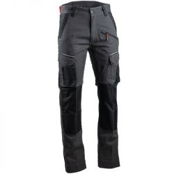 Pantalon stretch bicolore GRIS QUART