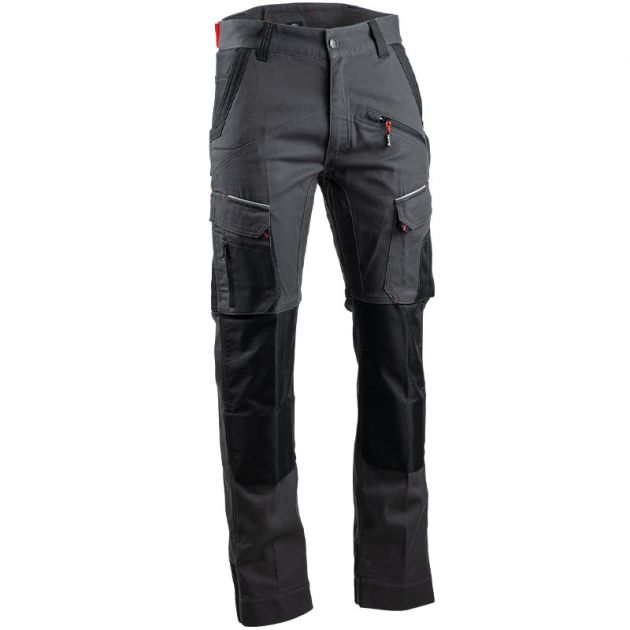 Pantalon stretch bicolore GRIS QUART