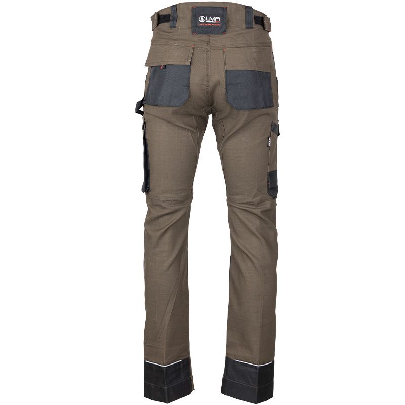 Pantalon stretch bicolore MARRON ARRIERE