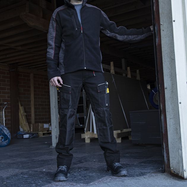 Pantalon stretch bicolore NOIR AMBIANCE