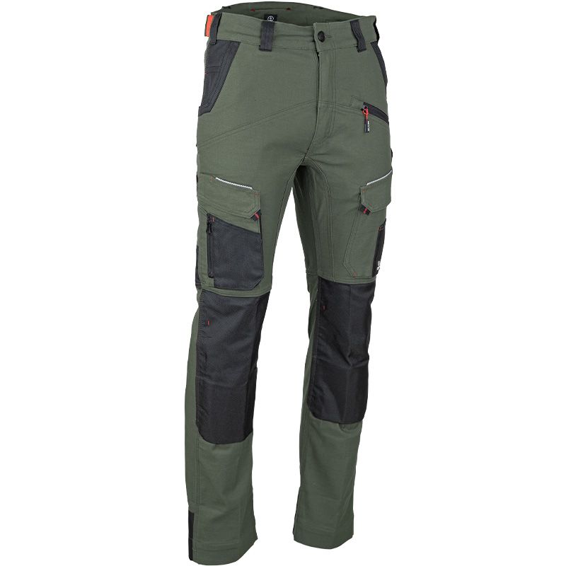 Pantalon stretch bicolore VERT QUART