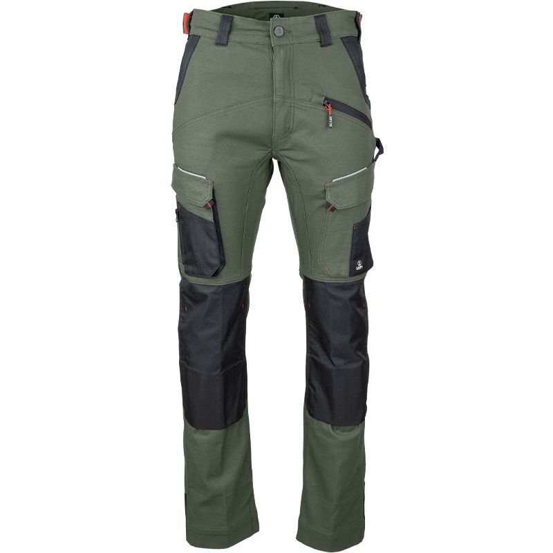 Pantalon stretch bicolore VERT FACE