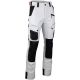 Pantalon peintre stretch avec poche genouillère blanc