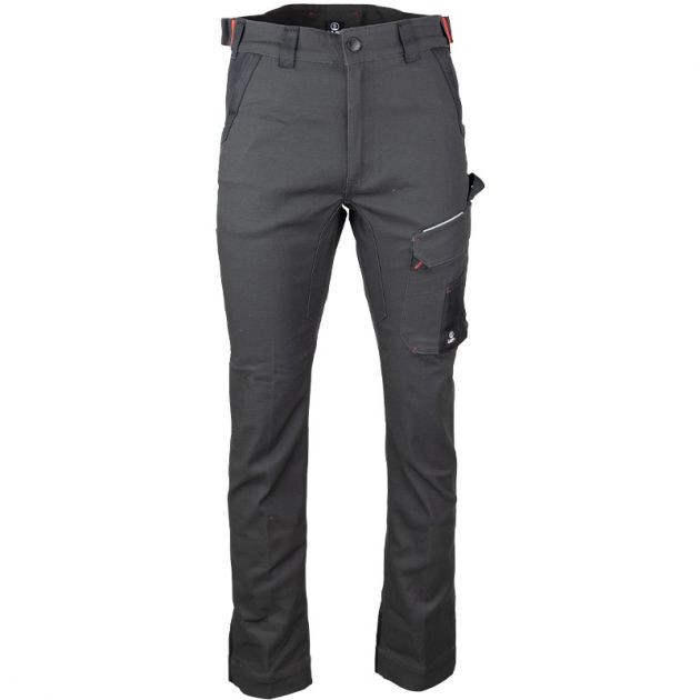 Pantalon stretch multipoche GRIS FACE