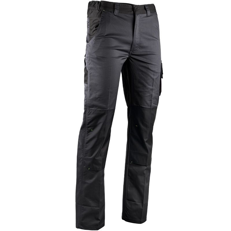Pantalon bicolore multipoche GRIS ANTHRACITE QUART