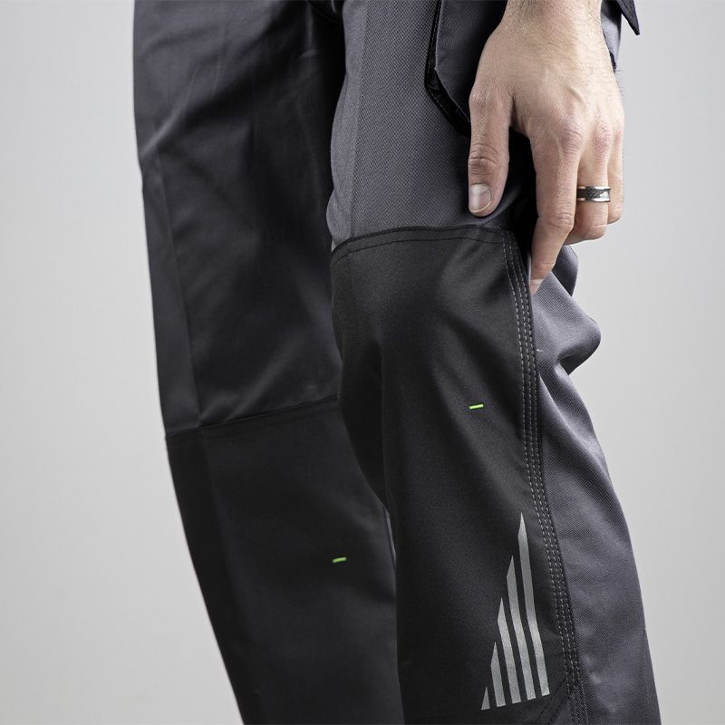 Pantalon bicolore multipoche GRIS ANTHRACITE POCHE JAMBE