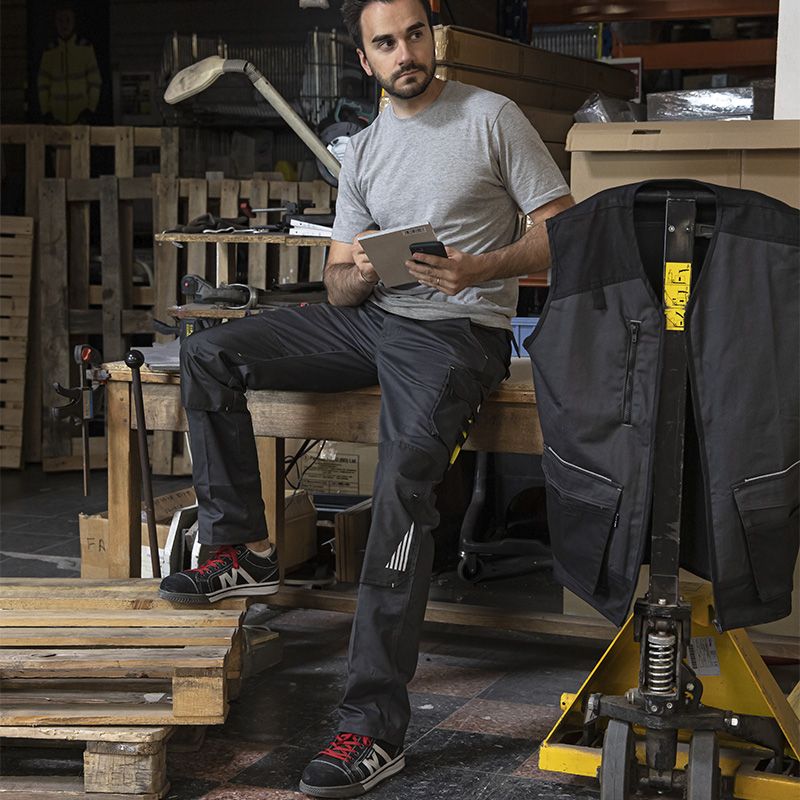 Pantalon bicolore multipoche GRIS ANTHRACITE AMBIANCE