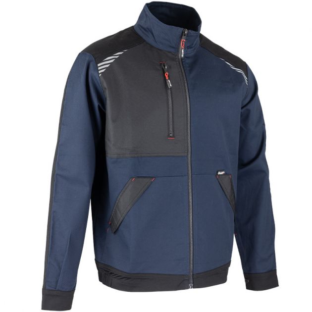 Veste zipée bicolore BLEU QUART