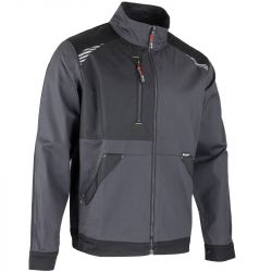 Veste zipée bicolore GRIS QUART