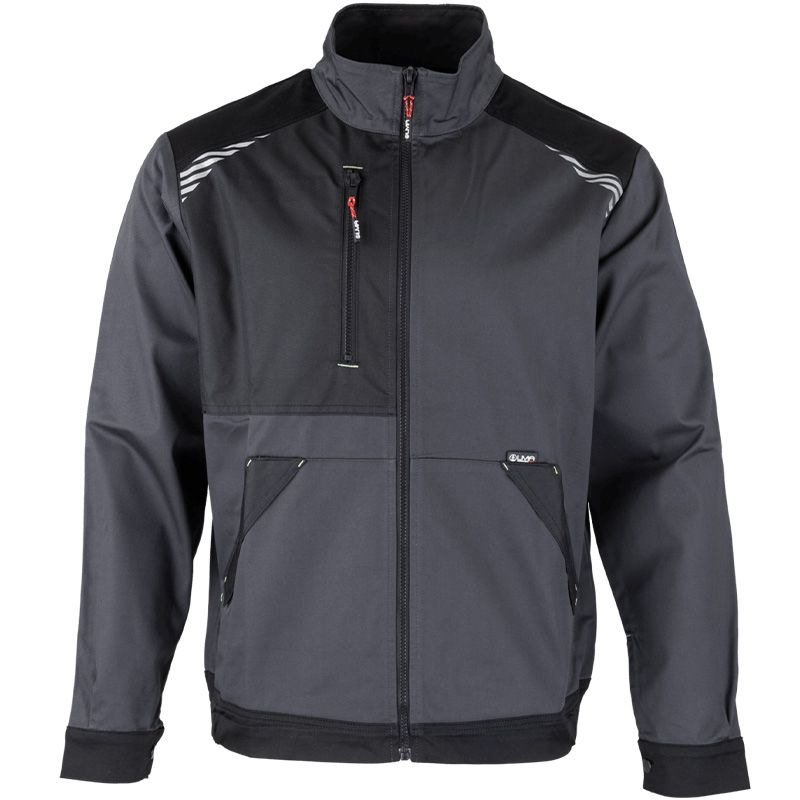 Veste zipée bicolore GRIS FACE