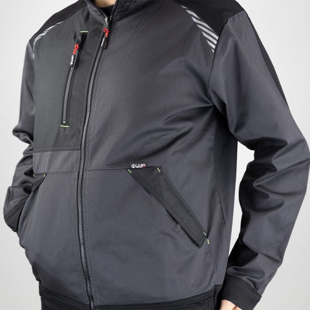 Veste zipée bicolore GRIS MANNEQUIN