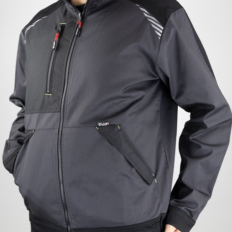 Veste zipée bicolore GRIS MANNEQUIN