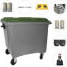 Conteneur poubelle 660 litres 4 roues vert