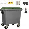 Conteneur poubelle 4 roues 1100 L Vert