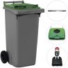 Conteneur 120 litres 2 roues Vert